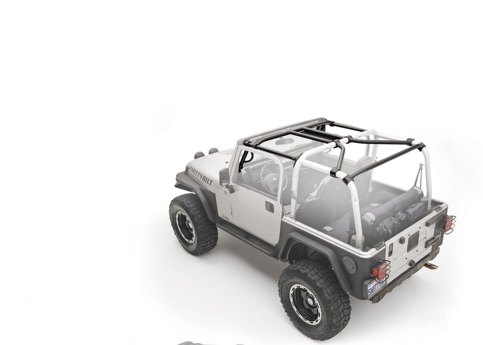 Smittybilt 76903 SRC Cage Kit 7 Piece 10-18 Wrangler JK 2 DR Gloss Black Smittybilt - Truck Part Superstore