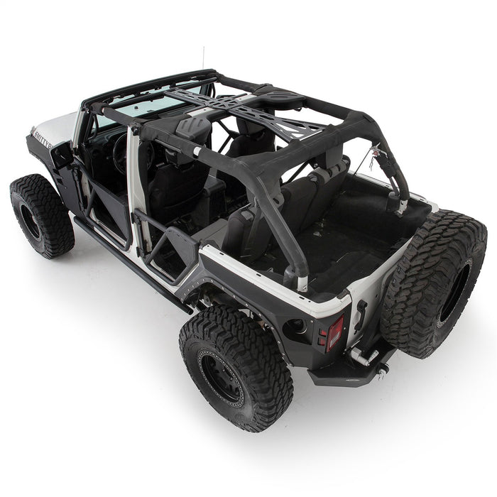 Smittybilt 76904 SRC Cage Kit 6 Piece 10-18 Wrangler JK 4 DR Gloss Black Smittybilt - Truck Part Superstore