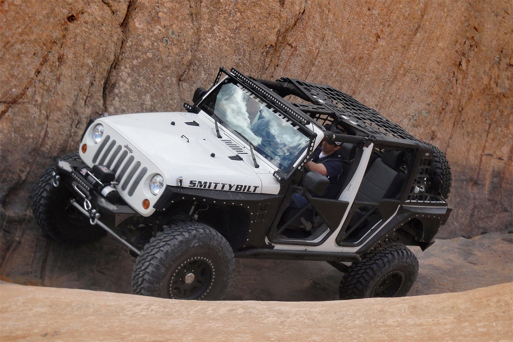 Smittybilt 76904 SRC Cage Kit 6 Piece 10-18 Wrangler JK 4 DR Gloss Black Smittybilt - Truck Part Superstore