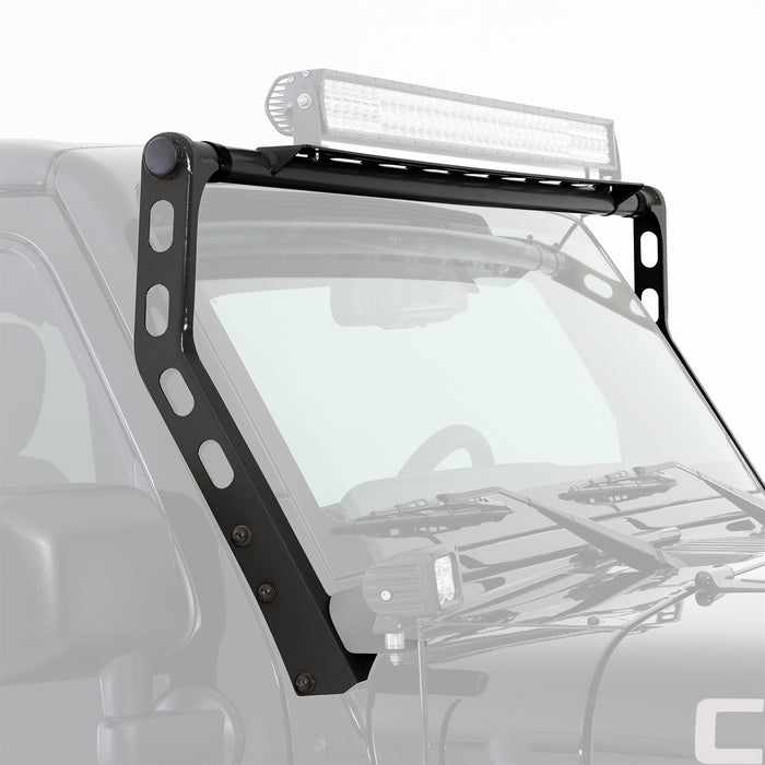 Smittybilt 76911 XRC Light Bar 07-18 Wrangler JK Textured Black Windshield Top Smittybilt - Truck Part Superstore