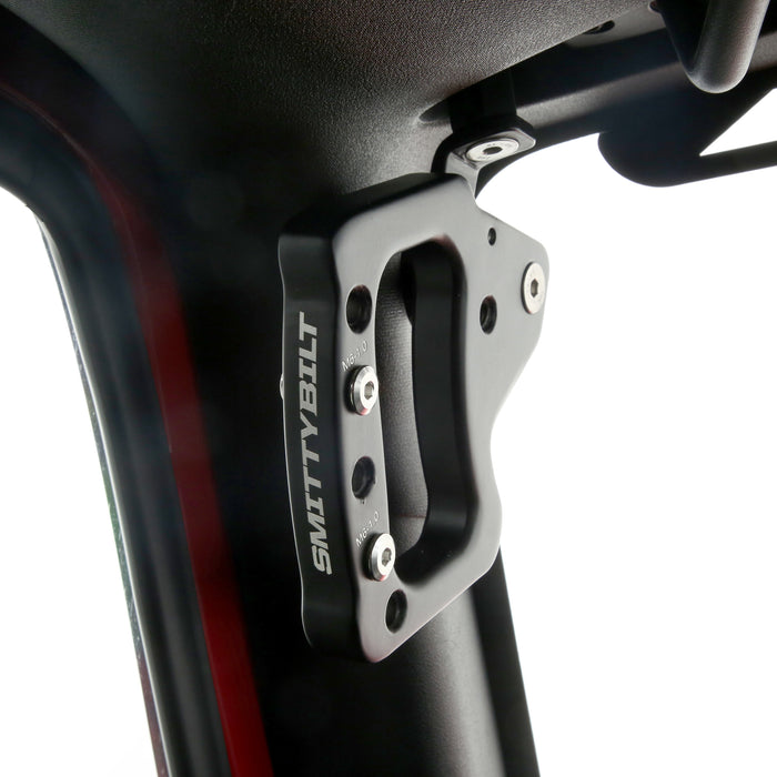 Smittybilt 76931 Jeep JK Grab Handles Front Aluminum 2007-2018 Jeep Wrangler 2DR/4DR Pair Black Smittybilt - Truck Part Superstore