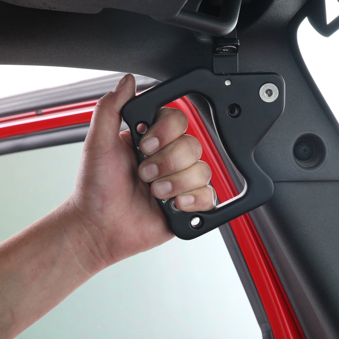 Smittybilt 76931 Jeep JK Grab Handles Front Aluminum 2007-2018 Jeep Wrangler 2DR/4DR Pair Black Smittybilt - Truck Part Superstore