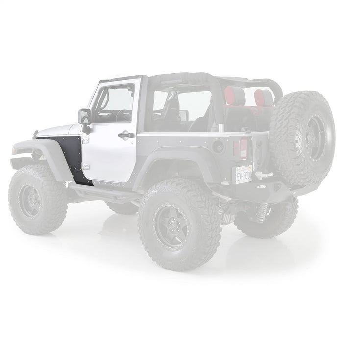 Smittybilt 76980 XRC Flat Armor Skins Front 07-18 Wrangler JK Black Textured Smittybilt - Truck Part Superstore