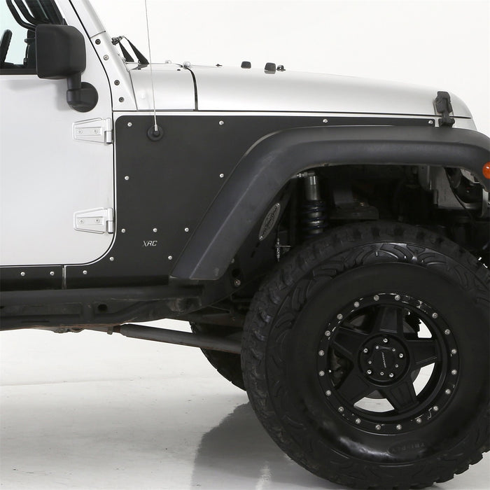 Smittybilt 76980 XRC Flat Armor Skins Front 07-18 Wrangler JK Black Textured Smittybilt - Truck Part Superstore