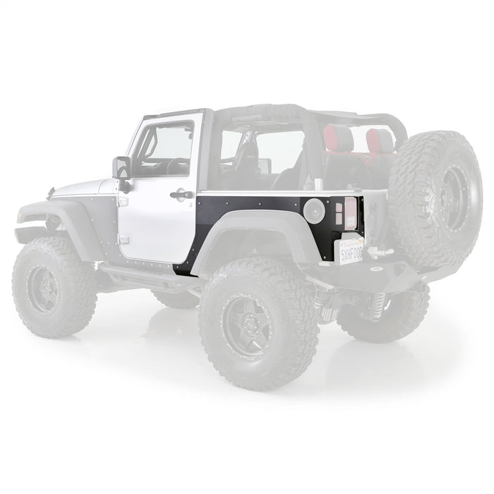 Smittybilt 76981 XRC Flat Armor Skins Front 07-18 Wrangler JK 2 DR Black Textured Smittybilt - Truck Part Superstore