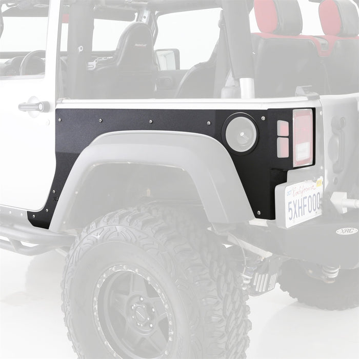 Smittybilt 76981 XRC Flat Armor Skins Front 07-18 Wrangler JK 2 DR Black Textured Smittybilt - Truck Part Superstore