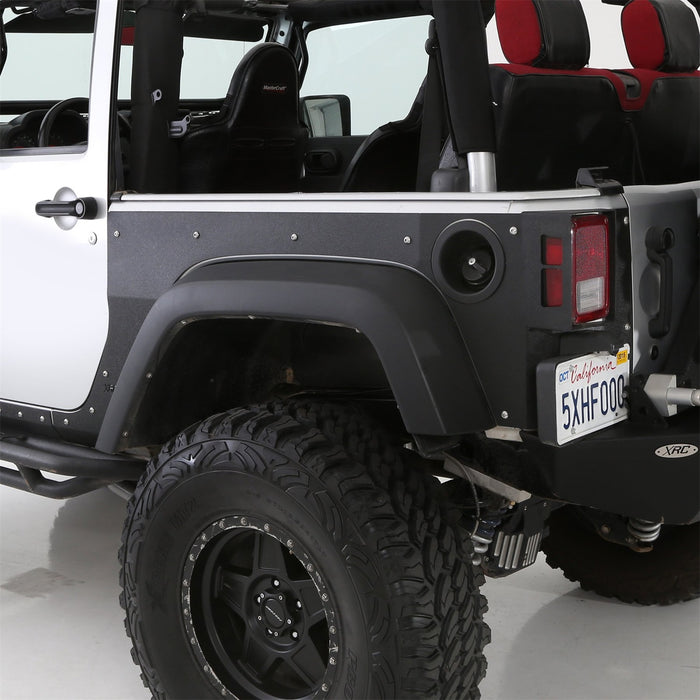 Smittybilt 76981 XRC Flat Armor Skins Front 07-18 Wrangler JK 2 DR Black Textured Smittybilt - Truck Part Superstore