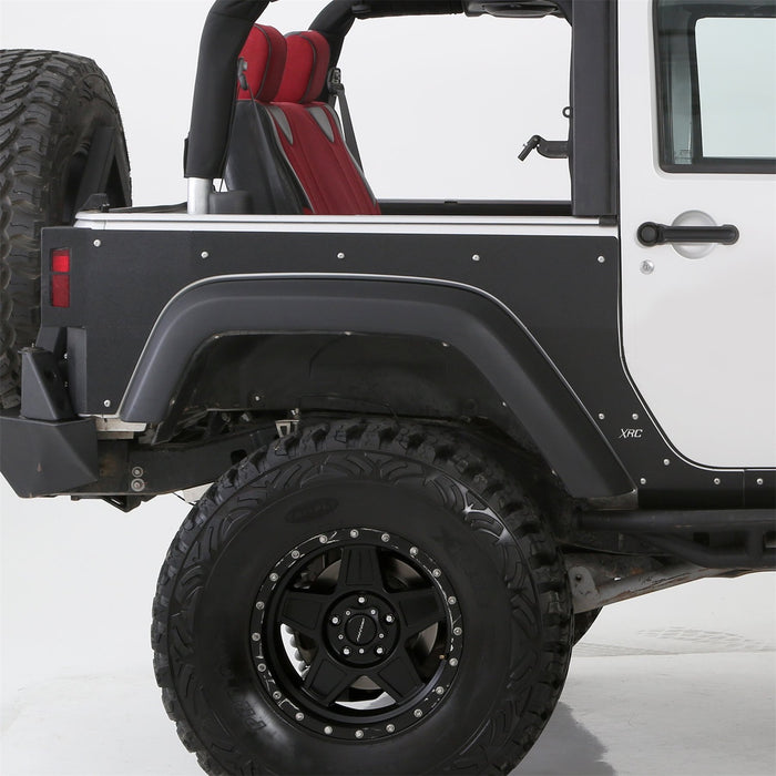 Smittybilt 76981 XRC Flat Armor Skins Front 07-18 Wrangler JK 2 DR Black Textured Smittybilt - Truck Part Superstore