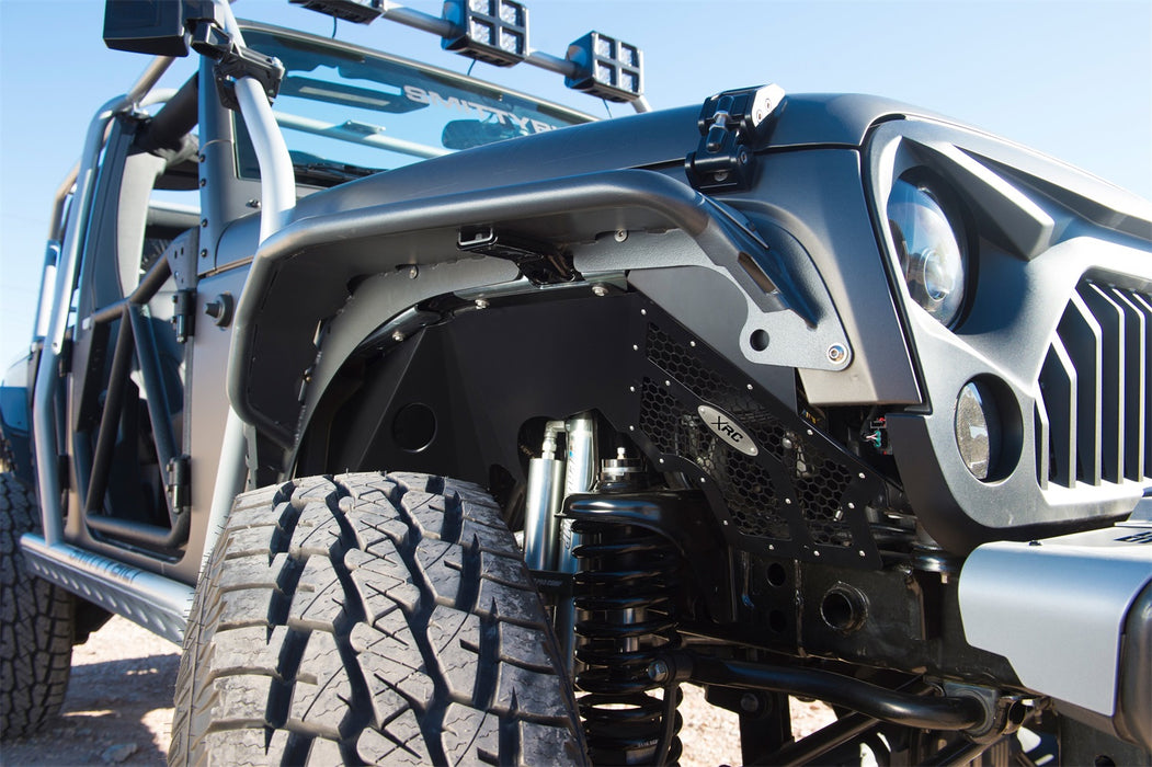 Smittybilt 76984 Jeep JK Front Inner Fender Liners Aluminum 2007-2018 Wrangler JK Black Pair Smittybilt - Truck Part Superstore