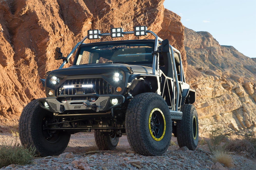 Smittybilt 76984 Jeep JK Front Inner Fender Liners Aluminum 2007-2018 Wrangler JK Black Pair Smittybilt - Truck Part Superstore