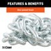 CURT 80314 35in. Safety Chain with 1 Clevis Hook (11;700 lbs; Clear Zinc) - Truck Part Superstore