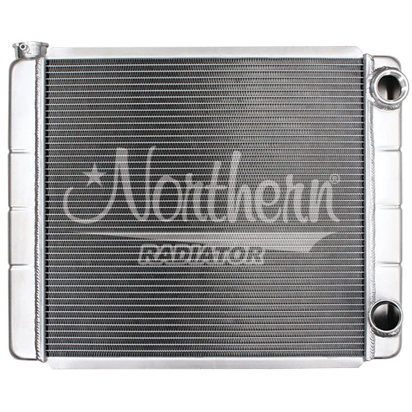 Northern Radiator 204118 Race Pro Radiator - 24 x 19 GM Double Pass With Threaded Inlet Connection - Truck Part Superstore