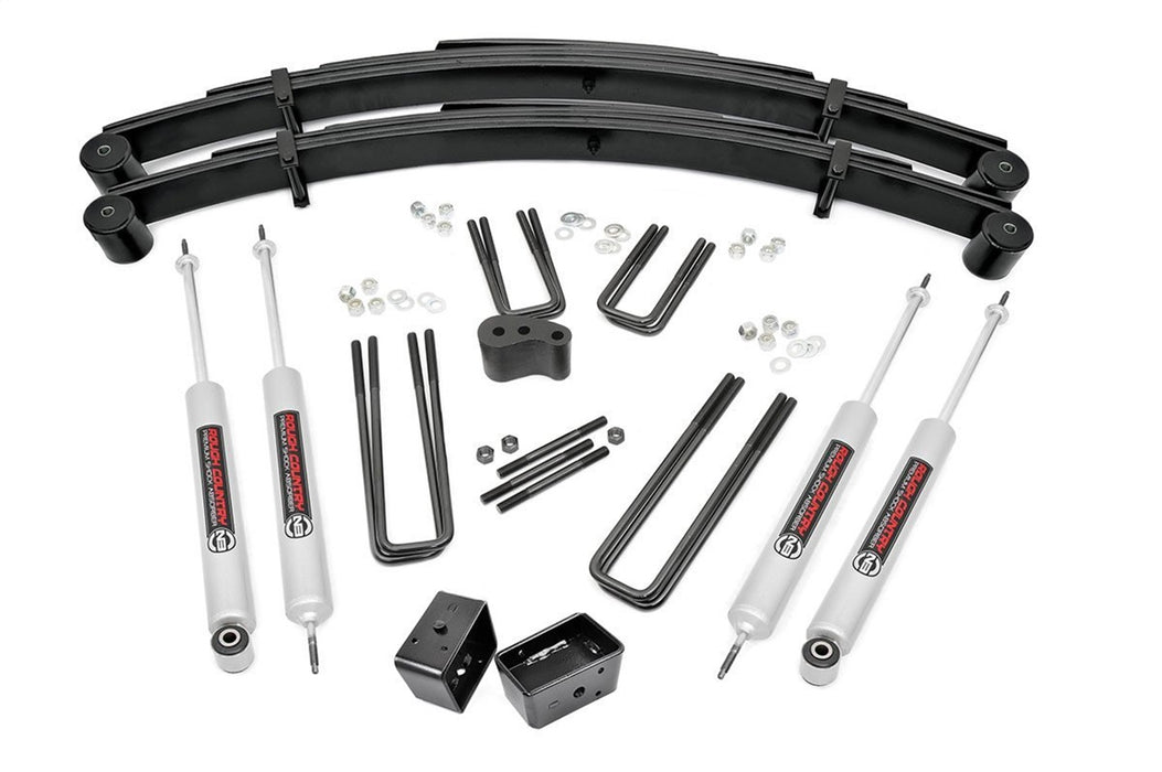Rough Country 415.20 Suspension Lift Kit w/Shocks; 4 in. Lift; - Truck Part Superstore