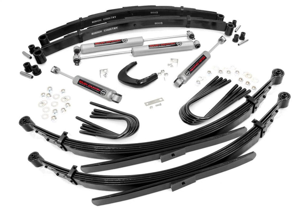 Rough Country 245.20 Suspension Lift Kit w/Shocks; 4 in. Lift; - Truck Part Superstore