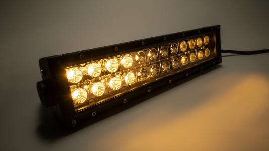 Southern Truck 77015 12.0 Inch Amber/White LED Light Bar Double Row Straight Combo Flood/Beam 72W DT Harness 79904 4,320 Lumens Southern Truck Lifts - Truck Part Superstore