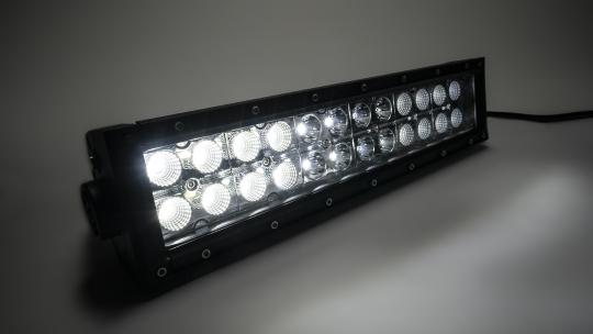 Southern Truck 77015 12.0 Inch Amber/White LED Light Bar Double Row Straight Combo Flood/Beam 72W DT Harness 79904 4,320 Lumens Southern Truck Lifts - Truck Part Superstore