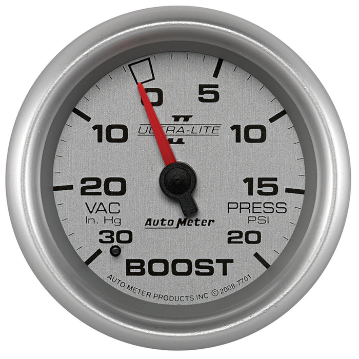 AutoMeter 7701 GAUGE; VAC/BOOST; 2 5/8in.; 30INHG-20PSI; MECHANICAL; ULTRA-LITE II - Truck Part Superstore