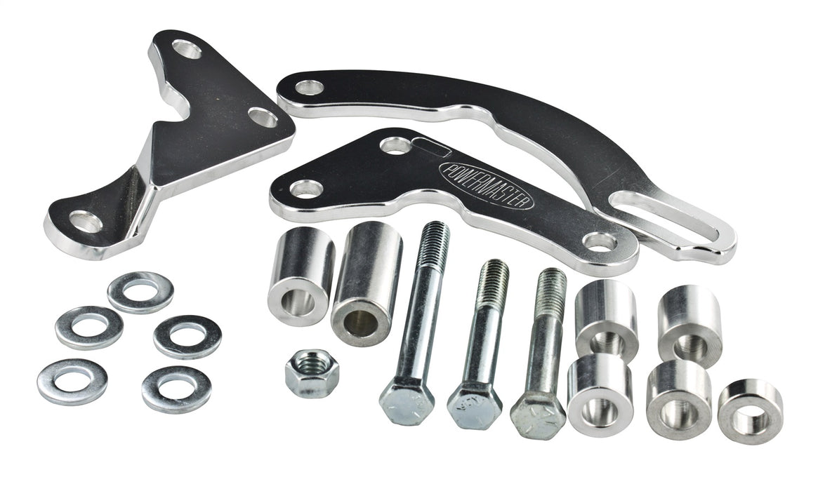 Powermaster Performance 770 Low Mount Bracket; Small Block Chevy; For PN[8132/8142/8152]; Chrome; - Truck Part Superstore