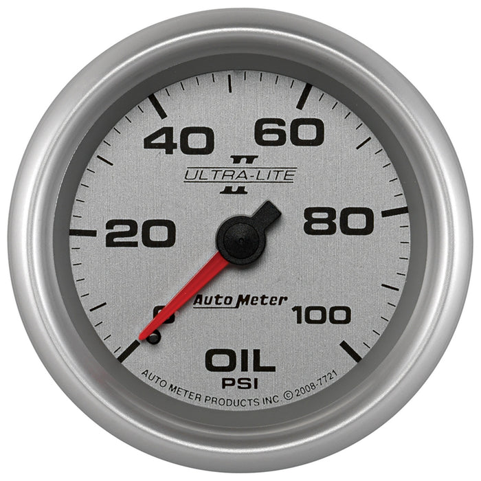 AutoMeter 7721 GAUGE; OIL PRESSURE; 2 5/8in.; 100PSI; MECHANICAL; ULTRA-LITE II - Truck Part Superstore