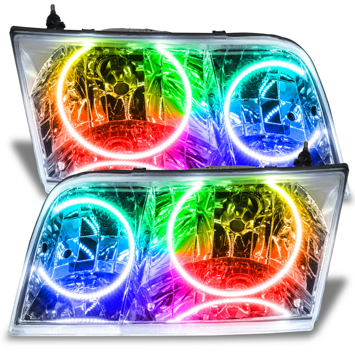 Oracle Lighting 7724-334 SMD Pre-Assembled Headlights, Chrome Bezel, Halogen, ColorSHIFT - No Controller - Truck Part Superstore