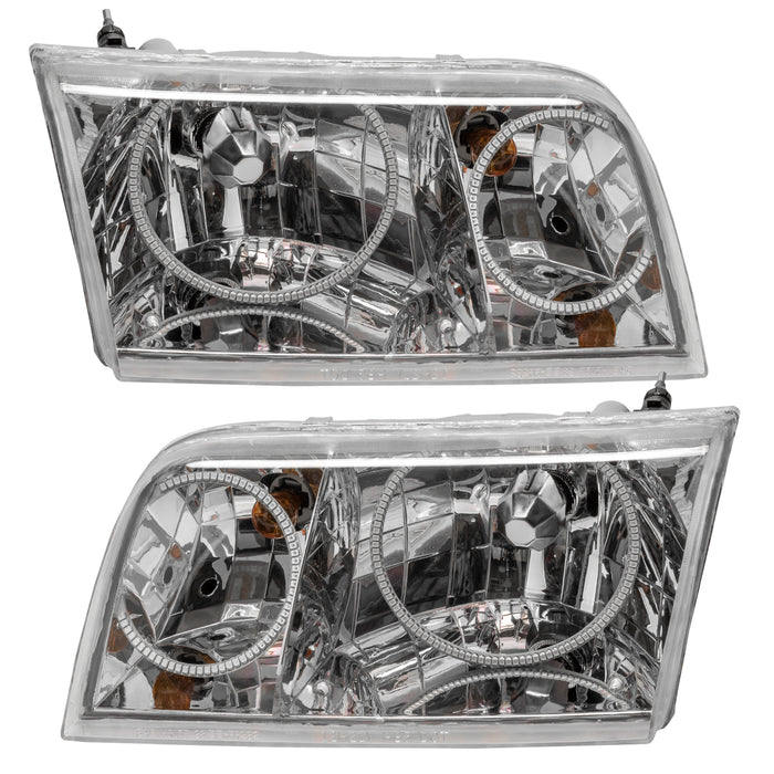 Oracle Lighting 7724-334 SMD Pre-Assembled Headlights, Chrome Bezel, Halogen, ColorSHIFT - No Controller - Truck Part Superstore