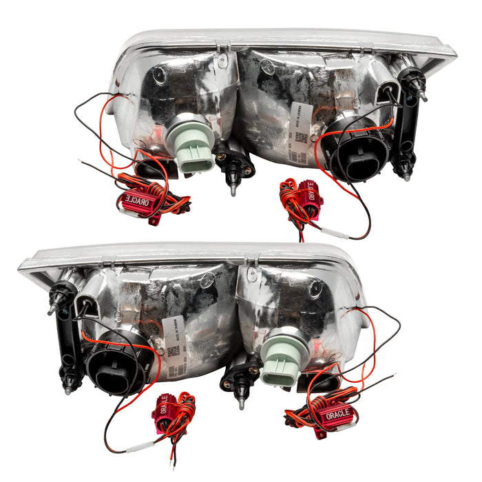 Oracle Lighting 7724-504 SMD Pre-Assembled Headlights, Chrome Bezel, Halogen, ColorSHIFT - Simple - Truck Part Superstore