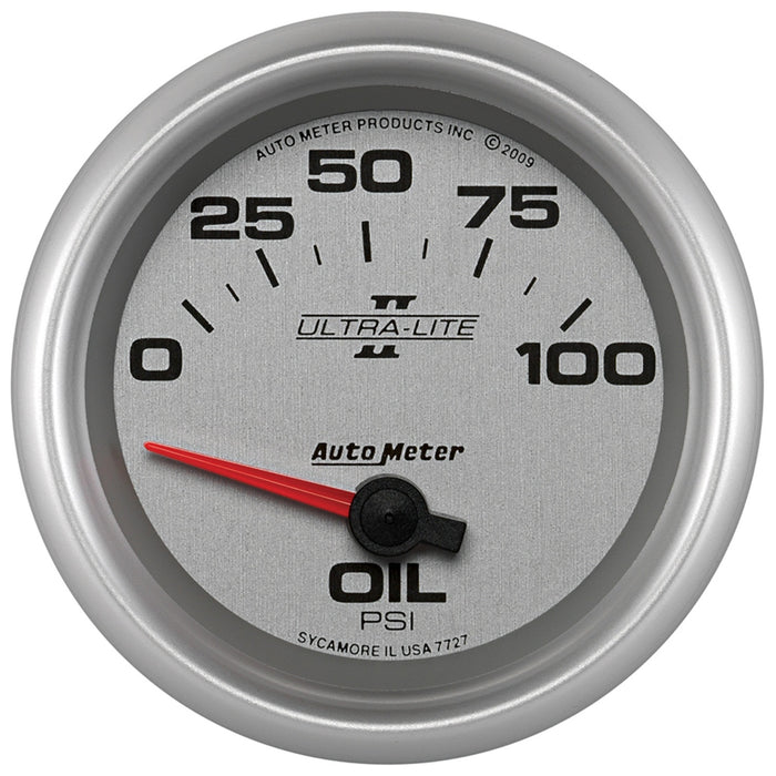 AutoMeter 7727 GAUGE; OIL PRESSURE; 2 5/8in.; 100PSI; ELECTRIC; ULTRA-LITE II - Truck Part Superstore
