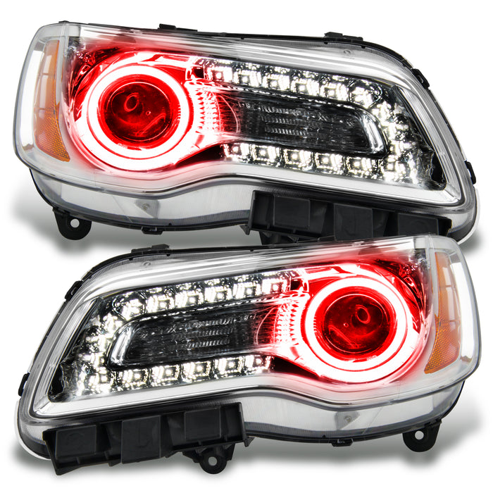 Oracle Lighting 7728-003 SMD Pre-Assembled Headlights, Non-HID, Chrome Bezel, Red - Truck Part Superstore