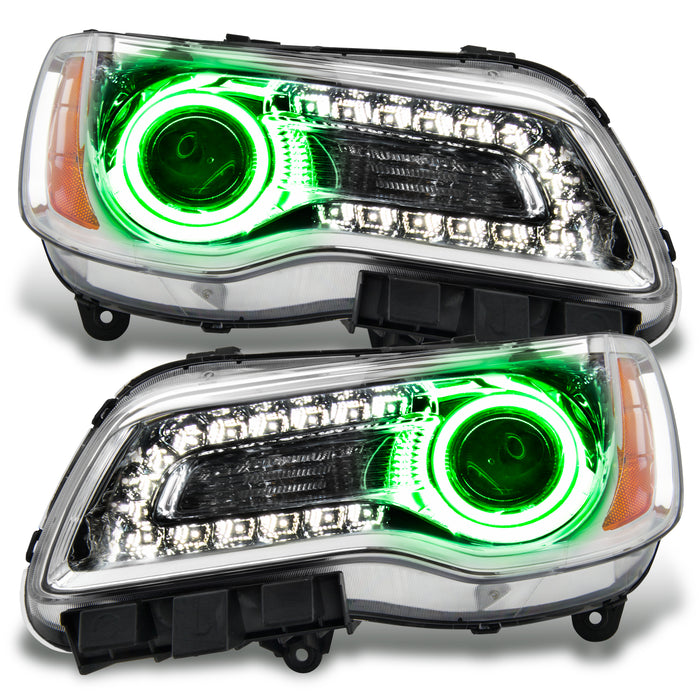 Oracle Lighting 7728-004 SMD Pre-Assembled Headlights, Non-HID, Chrome Bezel, Green - Truck Part Superstore