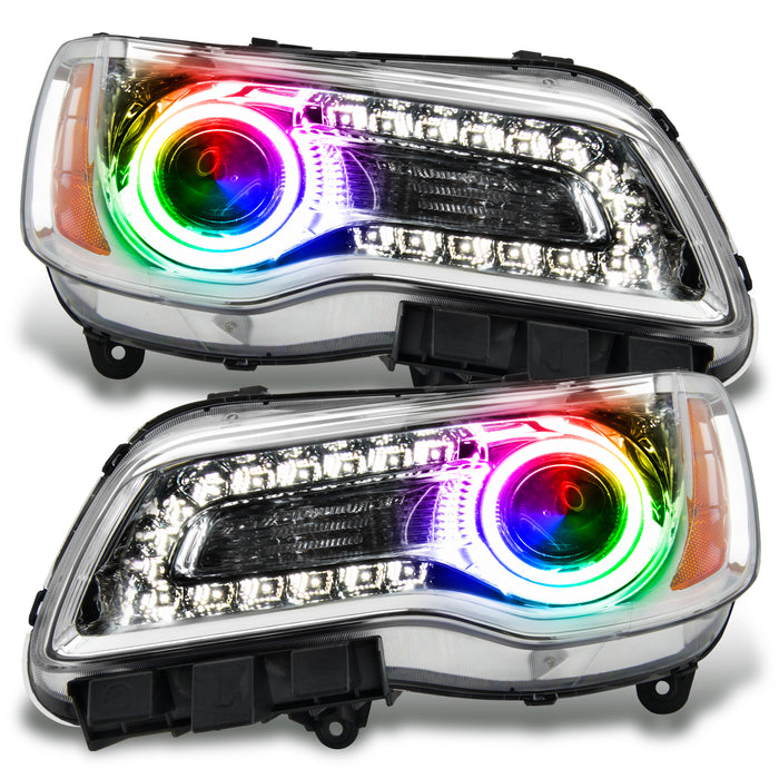 Oracle Lighting 7728-504 SMD Pre-Assembled Headlights, Non-HID, Chrome Bezel, ColorSHIFT - Simple - Truck Part Superstore