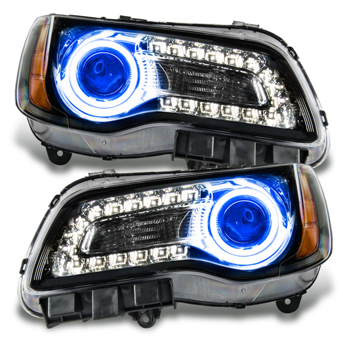 Oracle Lighting 7729-002 SMD Pre-Assembled Headlights, Non-HID, Black Bezel, Blue - Truck Part Superstore