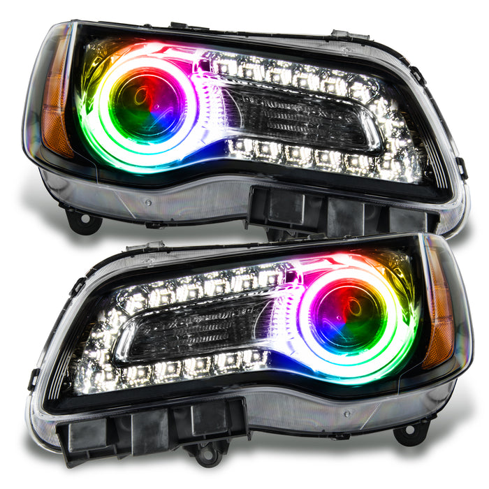 Oracle Lighting 7729-330 SMD Pre-Assembled Headlights, Non-HID, Black Bezel, ColorSHIFT - Truck Part Superstore