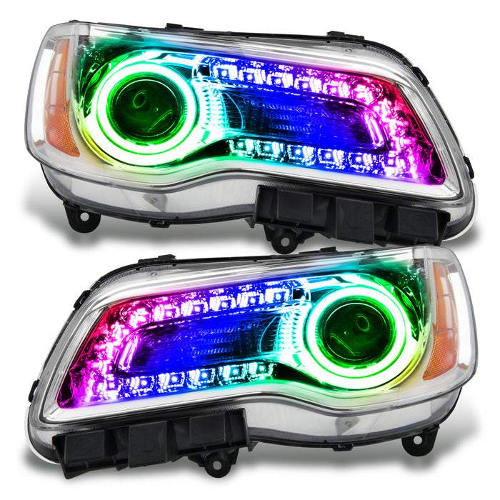 Oracle Lighting 7730-334 SMD Pre-Assembled Headlights, Non-HID, Chrome Bezel, ColorSHIFT DRL - Truck Part Superstore
