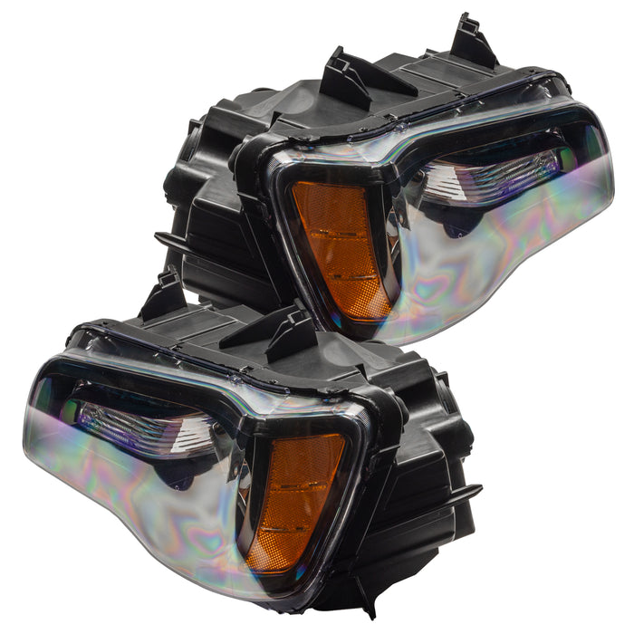 Oracle Lighting 7731-333 SMD Pre-Assembled Headlights, Non-HID, Black Bezel, ColorSHIFT 2.0 DRL - Truck Part Superstore
