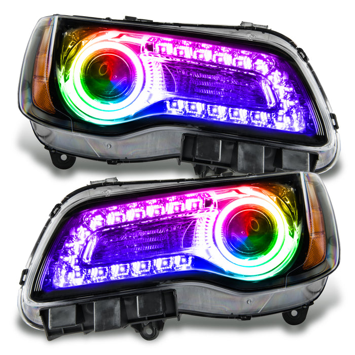 Oracle Lighting 7731-334 SMD Pre-Assembled Headlights, Non-HID, Black Bezel, ColorSHIFT DRL - Truck Part Superstore