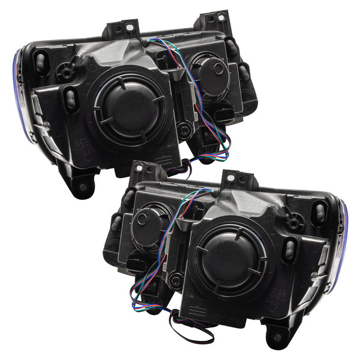 Oracle Lighting 7731-504 SMD Pre-Assembled Headlights, Non-HID, Black Bezel, ColorSHIFT - Simple DRL - Truck Part Superstore