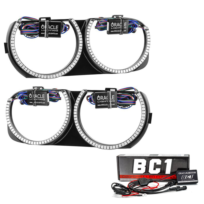 Oracle Lighting 7739-335 Pre-Installed Halo Headlight Bezels, ColorSHIFT - BC1 - Truck Part Superstore