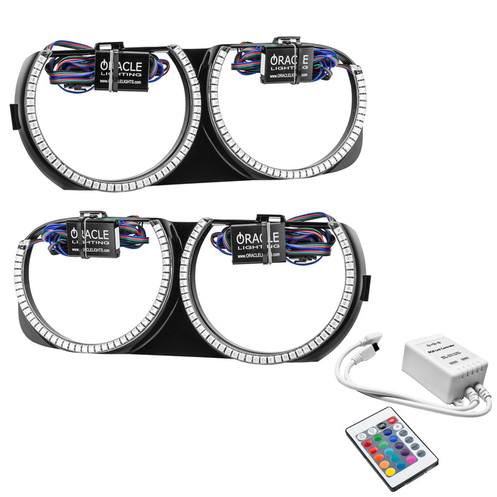 Oracle Lighting 7739-504 Pre-Installed Halo Headlight Bezels, ColorSHIFT - Simple - Truck Part Superstore