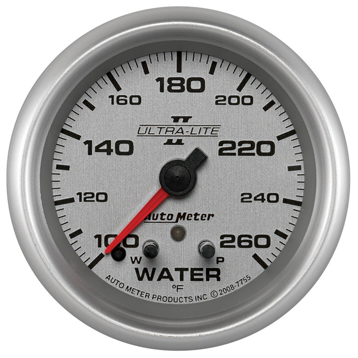 AutoMeter 7755 GAUGE; WATER TEMP; 2 5/8in.; 260deg.F; STEPPER MOTOR W/PEAK/WARN; ULTRA-LITE II - Truck Part Superstore
