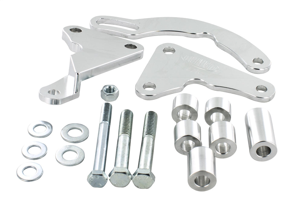 Powermaster Performance 775 Low Mount Bracket; Chevy Big Block; For PN[8132/8142/8152]; Chrome; - Truck Part Superstore
