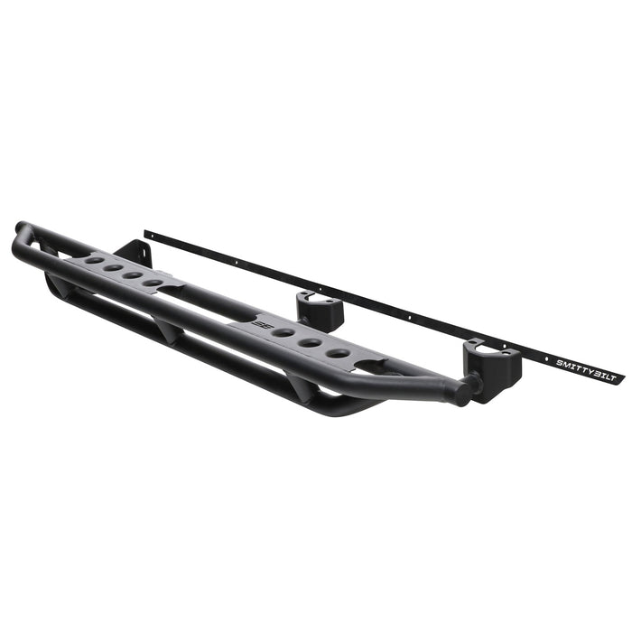 Smittybilt 77634 Jeep JL SRC Side Armor w/Steps 4-Door 2018-Present Wrangler JL 4-DR Pair Black Smittybilt - Truck Part Superstore