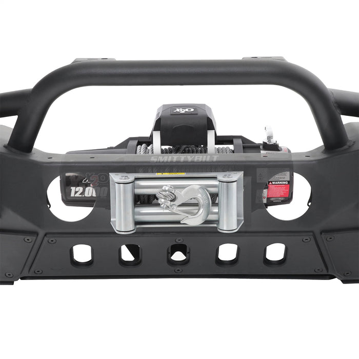 Smittybilt 77807 XRC Front Jeep JL Bumper w/ Stinger Winch Plate D-Rings 18-Present Jeep JL Wrangler Black Powdercoat Smittybilt - Truck Part Superstore