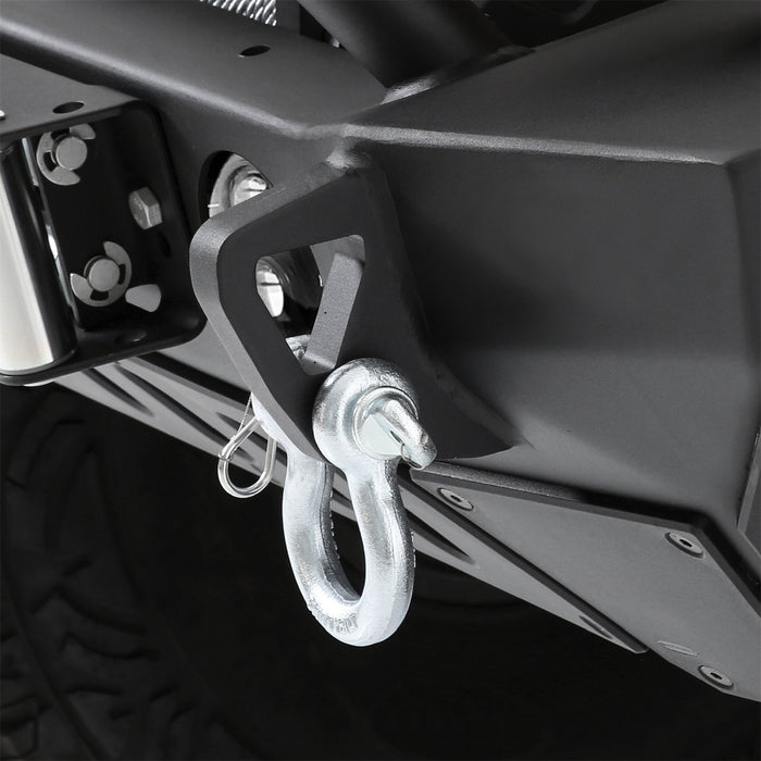 Smittybilt 77807 XRC Front Jeep JL Bumper w/ Stinger Winch Plate D-Rings 18-Present Jeep JL Wrangler Black Powdercoat Smittybilt - Truck Part Superstore