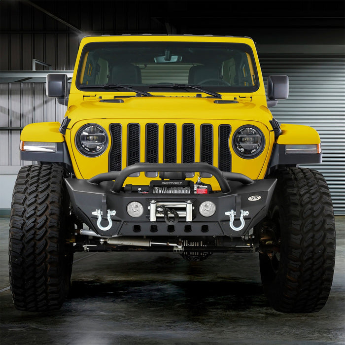Smittybilt 77807 XRC Front Jeep JL Bumper w/ Stinger Winch Plate D-Rings 18-Present Jeep JL Wrangler Black Powdercoat Smittybilt - Truck Part Superstore