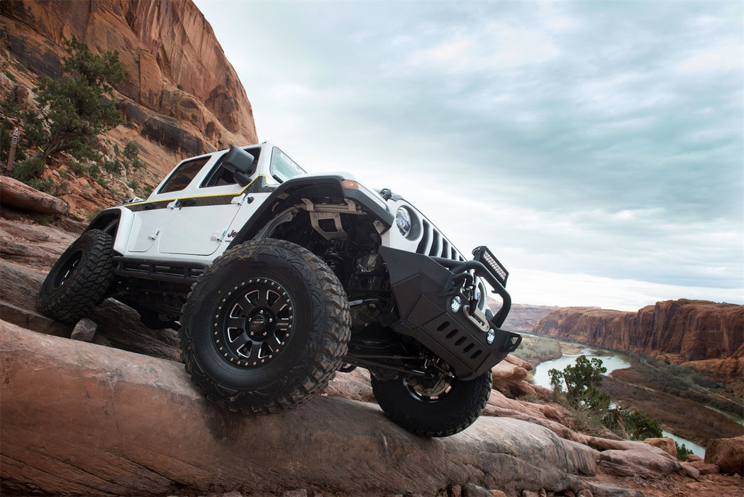 Smittybilt 77807 XRC Front Jeep JL Bumper w/ Stinger Winch Plate D-Rings 18-Present Jeep JL Wrangler Black Powdercoat Smittybilt - Truck Part Superstore