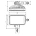 BrightSource 779150 Zero Glare Reverse/Work Lamp; 6 in. Rectangular; 60 W; - Truck Part Superstore