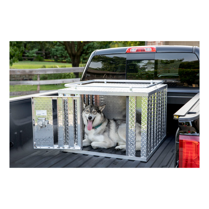 UWS DB-3636 Bright Aluminum 36in. x 36in. Single-Door Dog Box - Truck Part Superstore