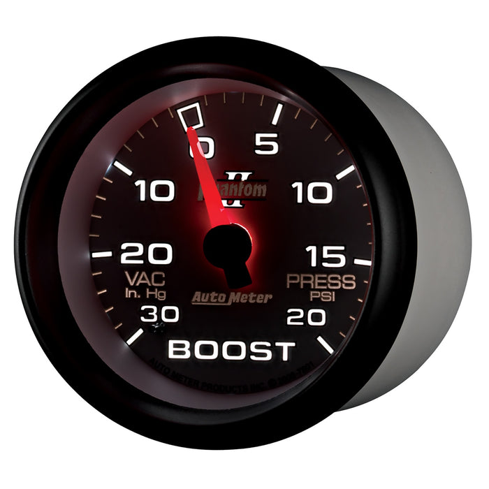 AutoMeter 7801 GAUGE; VAC/BOOST; 2 5/8in.; 30INHG-20PSI; MECHANICAL; PHANTOM II - Truck Part Superstore
