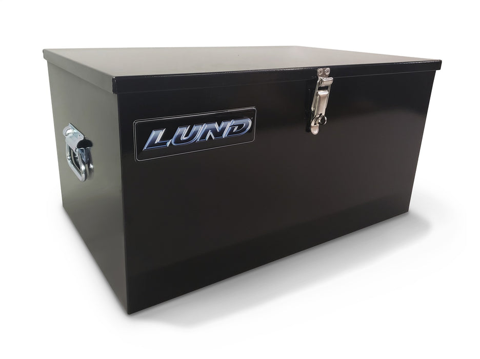Lund 78024T Steel Job Site Storage Box/Chest; L 24.25 in. x W 15.5 in. x H 12.5 in.; Black; - Truck Part Superstore