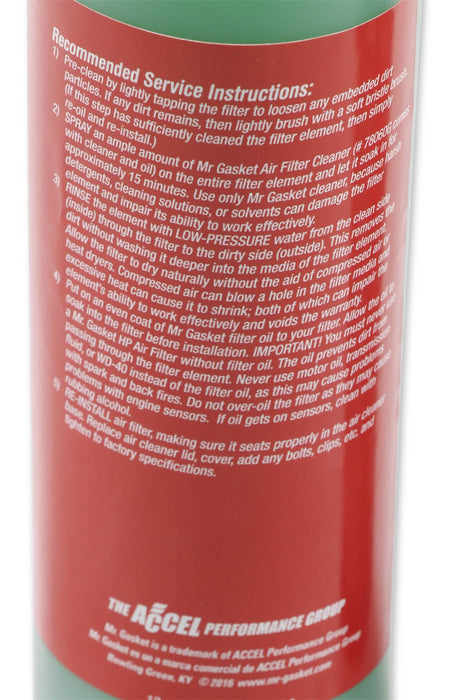 Mr Gasket 78060G Air Filter Cleaner And Oil Kit; - Truck Part Superstore